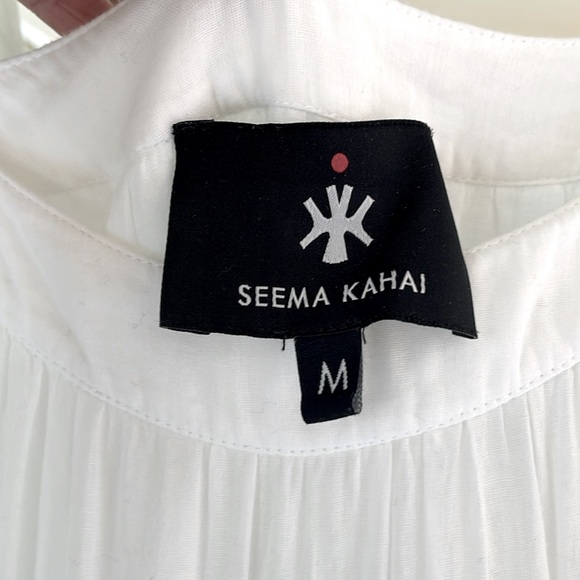 Seema Kahai Sara White Cotton Maxi Dress - Picture 7 of 9